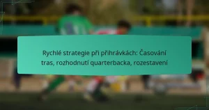 Rychlé strategie při přihrávkách: Časování tras, rozhodnutí quarterbacka, rozestavení